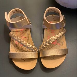 Blowfish Gold and Tan Kids Sandals